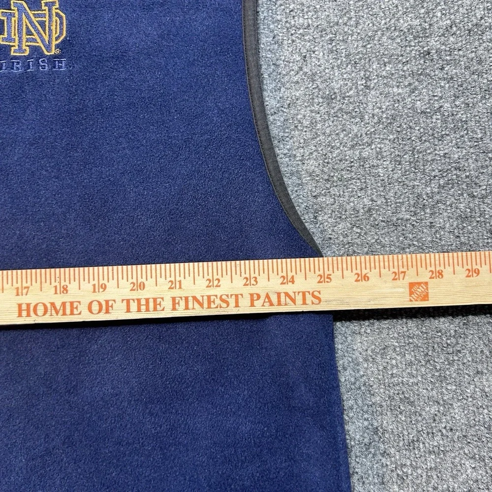 Vintage Notre Dame Fighting Irish Fleece Vest Navy Blue Pro Edge Men's XL 90s
